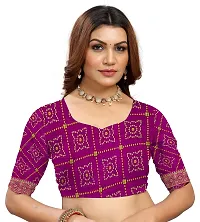 Stylish Purple Georgette Saree With Blouse Piece For Women-thumb3