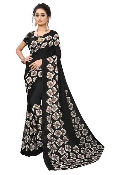 Trending Georgette Saree with Blouse piece 