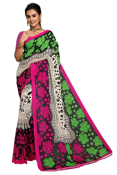 Stylish Georgette Women Saree with Blouse piece