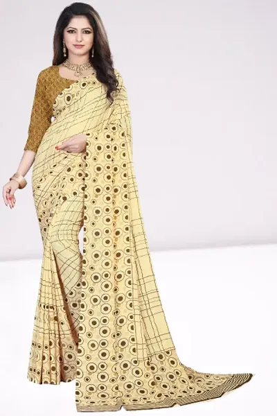 Stylish Georgette Saree with Blouse piece For Women