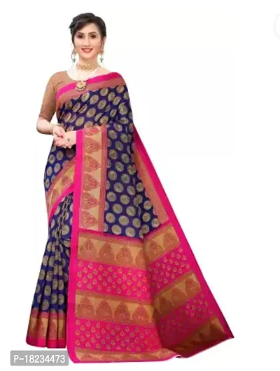 Stylish Art Silk  Saree with Blouse piece For Women-thumb0