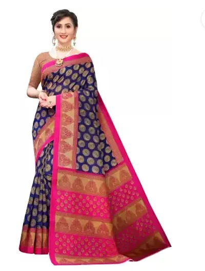 Latest Beautiful Art Silk Saree with Blouse piece