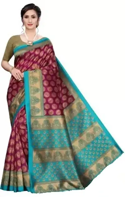 Stylish Polycotton Saree without Blouse piece For Women