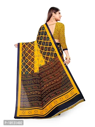 Trendy Georgette Printed Saree With Blouse Piece For Women-thumb2