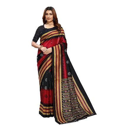 Art Silk Printed Sarees With Blouse Piece