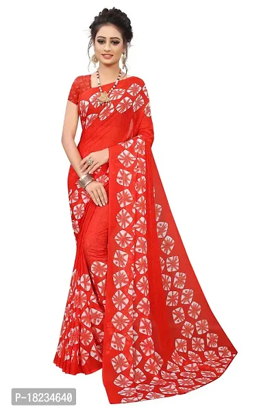 Stylish Georgette  Saree with Blouse piece For Women