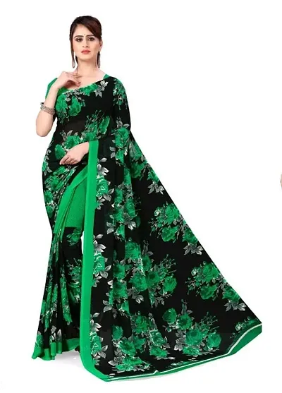 Daily Wear Multicoloured Printed Georgette Sarees