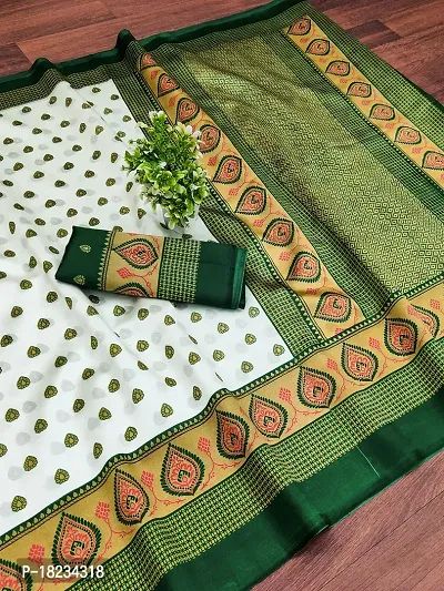 Stylish Art Silk  Saree with Blouse piece For Women-thumb0