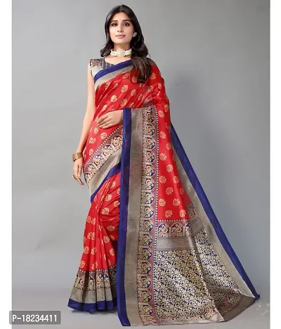 Stylish Art Silk  Saree with Blouse piece For Women