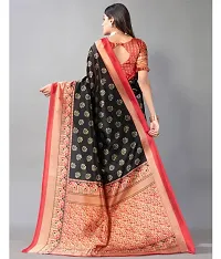 Stylish Art Silk  Saree with Blouse piece For Women-thumb1