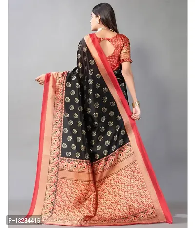 Stylish Art Silk  Saree with Blouse piece For Women-thumb2