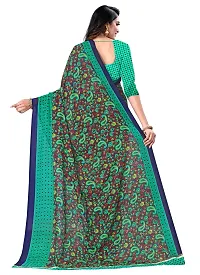 Trendy Georgette Printed Saree With Blouse Piece For Women-thumb1