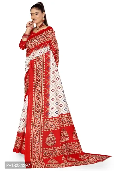 Stylish Art Silk  Saree with Blouse piece For Women-thumb2