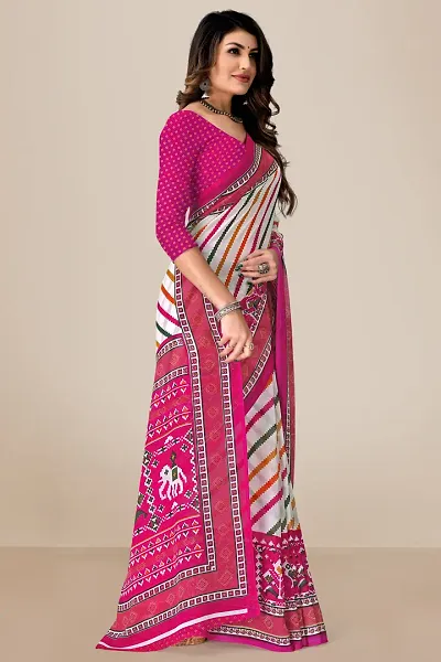 Elegant Georgette Saree with Blouse piece