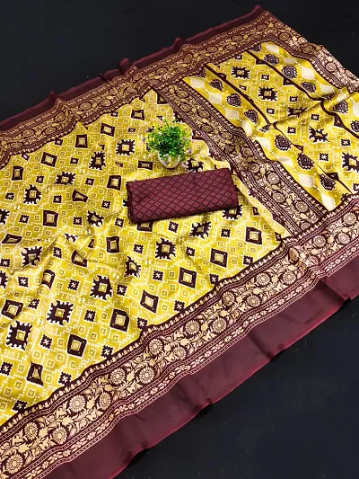 Stylish Women Art Silk Saree with Blouse piece