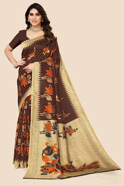 Alluring Art Silk Saree with Blouse piece