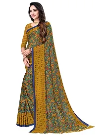 Trendy Georgette Printed Saree With Blouse Piece For Women-thumb2