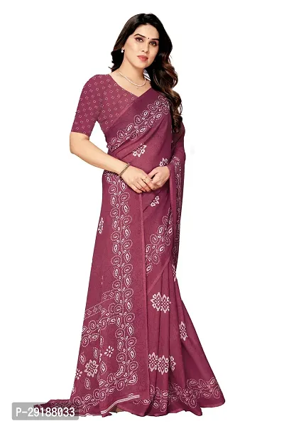 Stylish Purple Georgette Saree With Blouse Piece For Women-thumb4