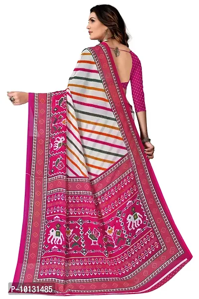 Trendy Georgette Printed Saree With Blouse Piece For Women-thumb2