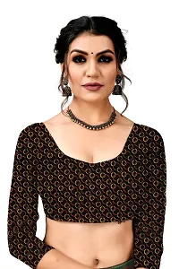 Trendy Georgette Printed Saree With Blouse Piece For Women-thumb2