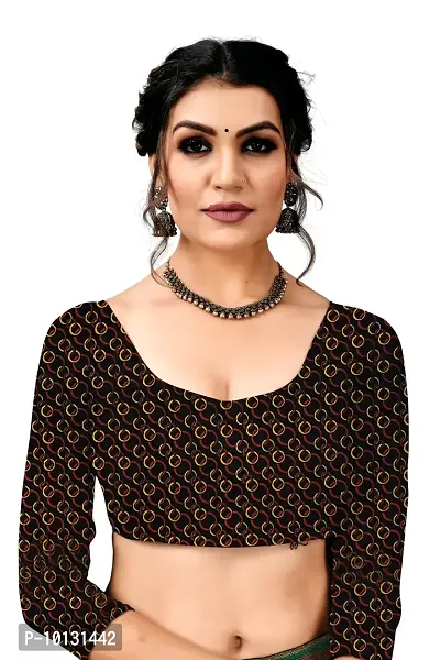 Trendy Georgette Printed Saree With Blouse Piece For Women-thumb3