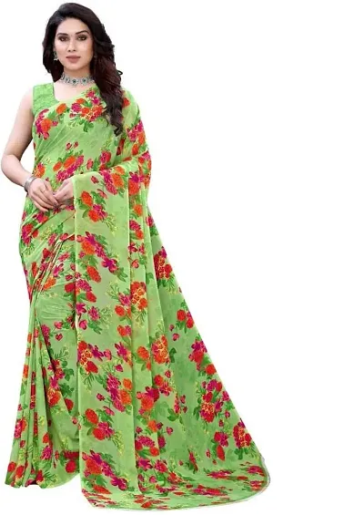 Must Have Georgette Saree with Blouse piece 