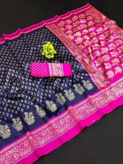 Alluring Art Silk Saree with Blouse piece