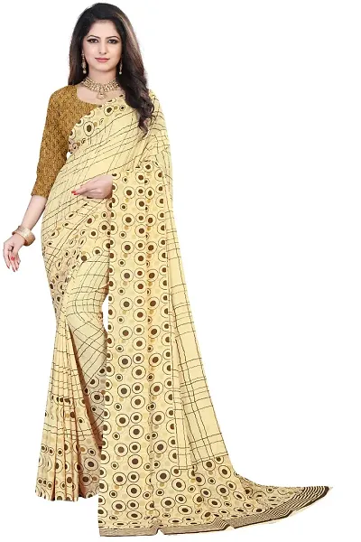 Stylish Georgette Saree with Blouse piece For Women