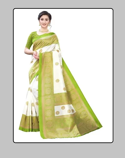 Elegant Art Silk Saree with Blouse piece For Women