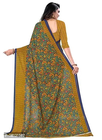 Trendy Georgette Printed Saree With Blouse Piece For Women-thumb2