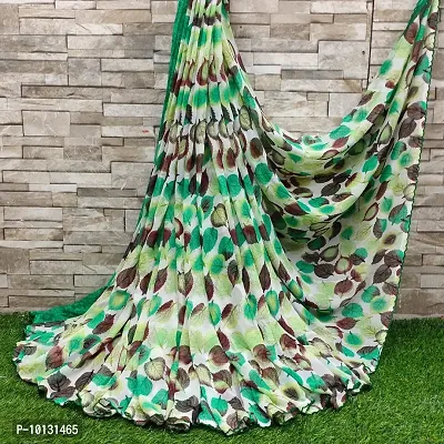 Trendy Georgette Printed Saree With Blouse Piece For Women