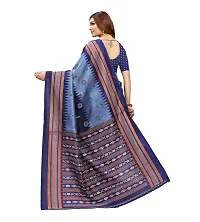 Stylish Navy Blue Art Silk Saree With Blouse Piece For Women-thumb1