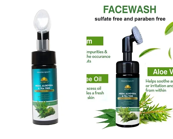 Neem, Alovera And Tea Tree Foam Cleansing Face Wash- 50 ml And Neem, Alovera And Tea Tree Foam Cleansing Face Wash- 50 ml- Pack Of 2