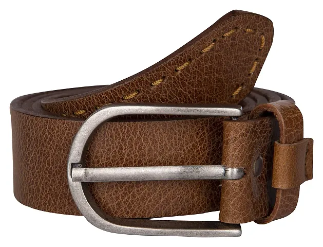 Crackle Hand stitch Casual Leather Belt For Men