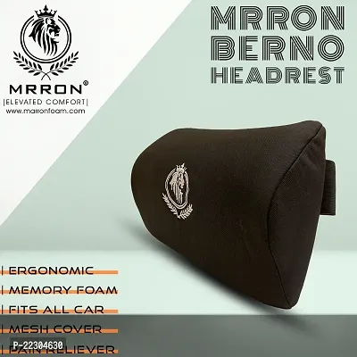 MRRON BERNO Series Memory Foam Neck/Headrest Rest  Shoulder Support for Car or Office Chair- Neck Pillow Extra Neck Support (Pack of 1, Black)-thumb2