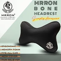 MRRON BONE Series Memory Foam Detachable Neck / Headrest Rest  Shoulder Support for Car or Office Chair- Neck Pillow 360 Degree Adjustable (Pack of 1) (Combo Saver, BLACK)-thumb4