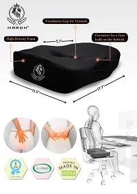 Mrron Car Seat CRUZ And COCCYX Pillow Kit Memory Foam Back Support And Siting Cushion Ergonomic Adjust Sitting Position Relief Pain for Car or office chair (black)-thumb2