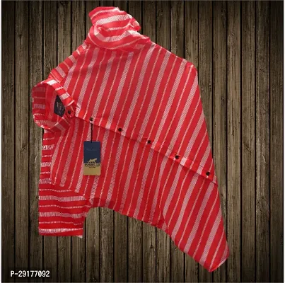 SYSBELLA FASHION Men Striped Casual Red Shirt