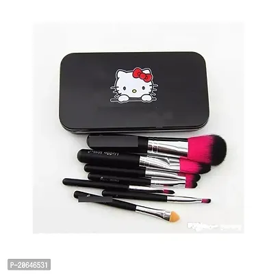 Fancy 7 Pcs Black Color Makeup Brush Set-thumb0