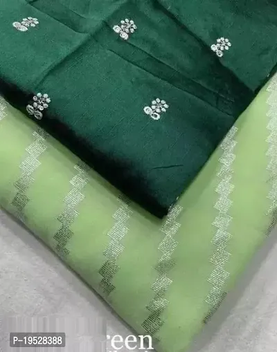 Beautiful Art Silk Foil Print Saree with Blouse piece For Women