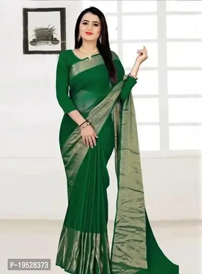 Beautiful Chiffon Self Pattern Saree with Blouse piece For Women-thumb0