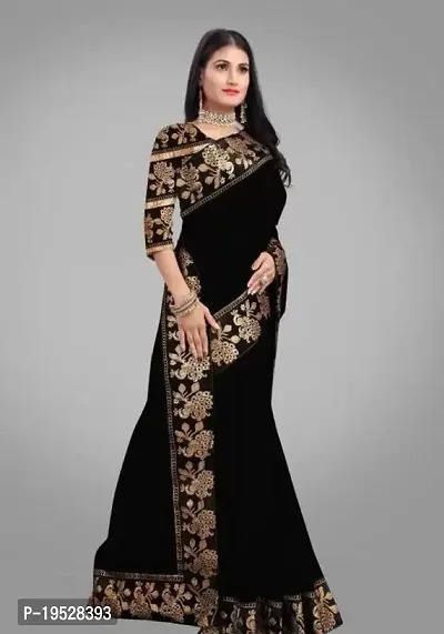 Beautiful Cotton Embroidered Saree with Blouse piece For Women-thumb4