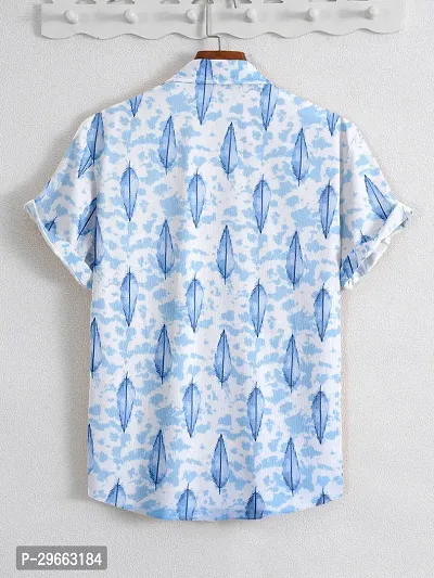 Elegant Cotton Blend Printed Short Sleeves Casual Shirts For Men-thumb2