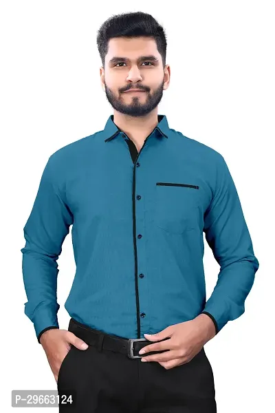 Elegant Polycotton Solid Long Sleeves Casual Shirts For Men