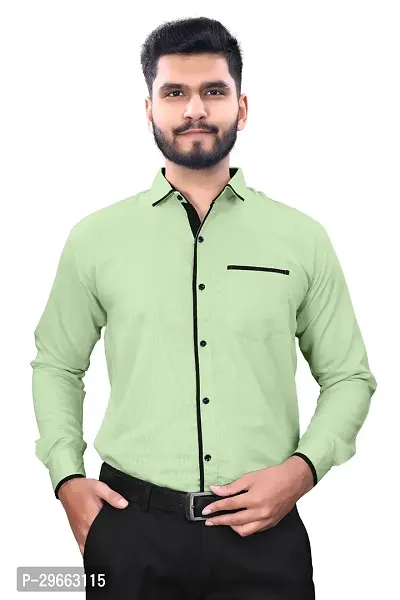 Elegant Polycotton Solid Long Sleeves Casual Shirts For Men