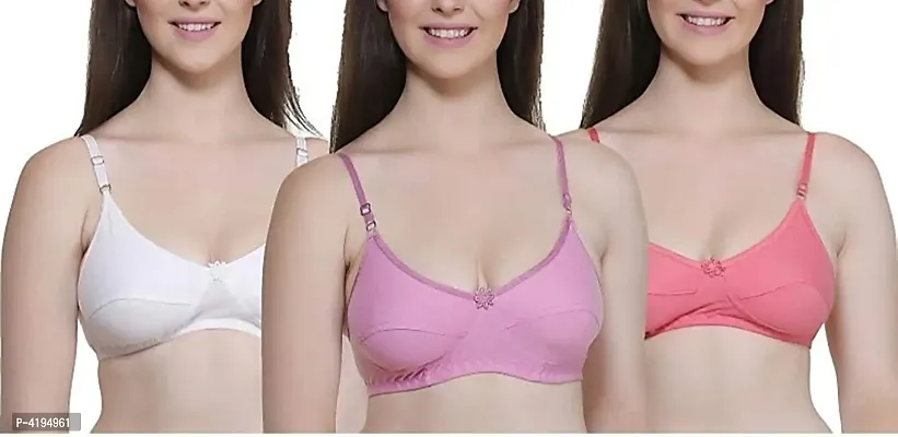 Buy Multicoloured Cotton Hosiery Solid Bras For Women Online In India At  Discounted Prices