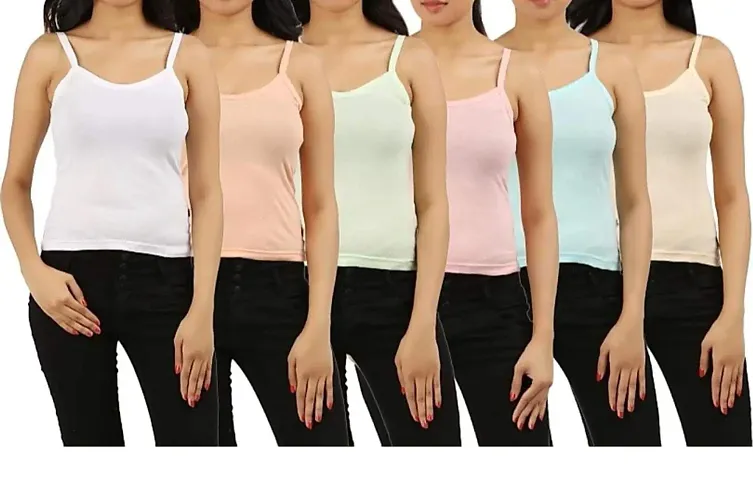 Adjustable Solid Camisole Combo For Women