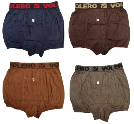 Men's Comfortable Cotton Solid Trunk Pack of 4