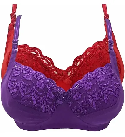 Lace Padded Bra For Women Pack Of 2