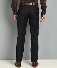 Men s Black Formal Trouser by  Men Regular Fit Black Poly cotton Trousers-thumb3